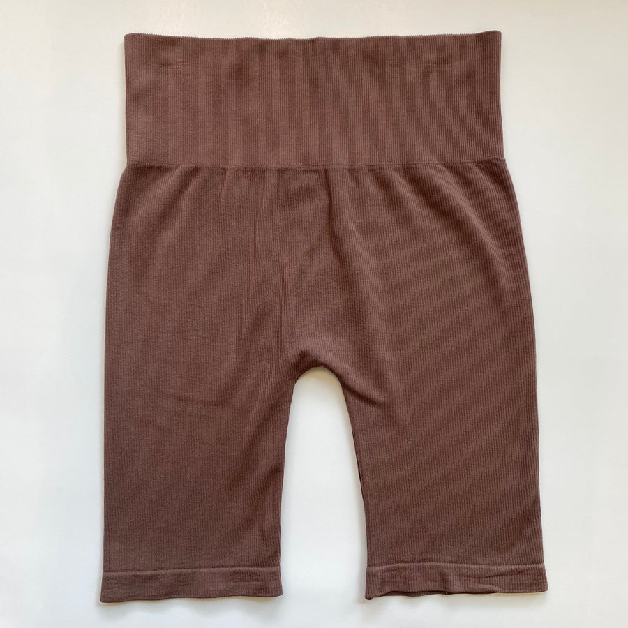 KIMBERLY High Waisted Ribbed Bike Shorts