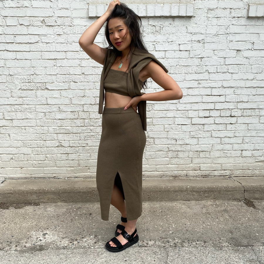 EVIE Ribbed Knit Tube Top