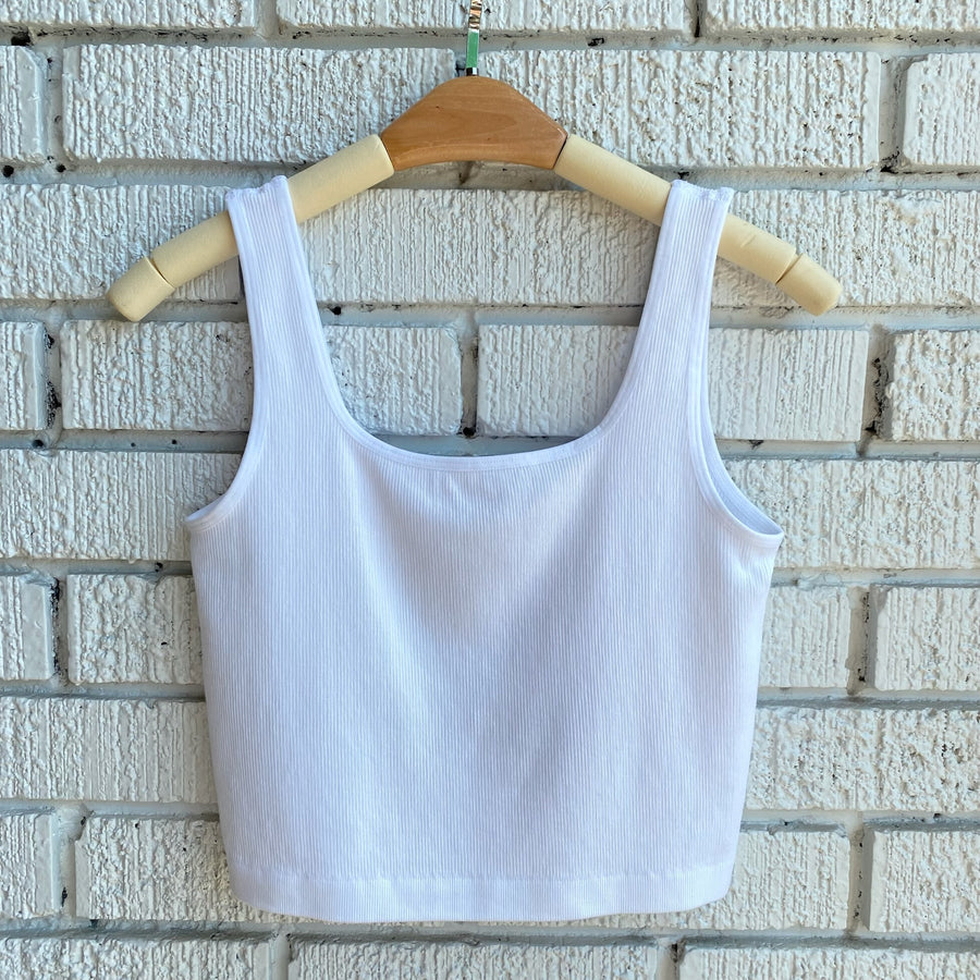 Bamboo Rib Square Neck Tank