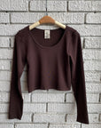 Bamboo Cropped Long Sleeve Top