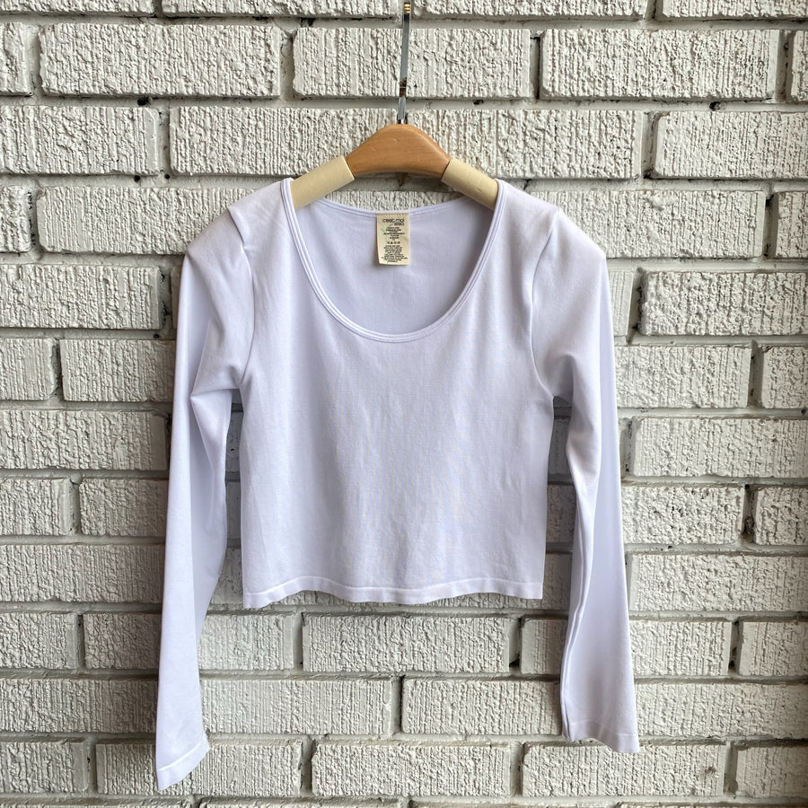 Bamboo Cropped Long Sleeve Top