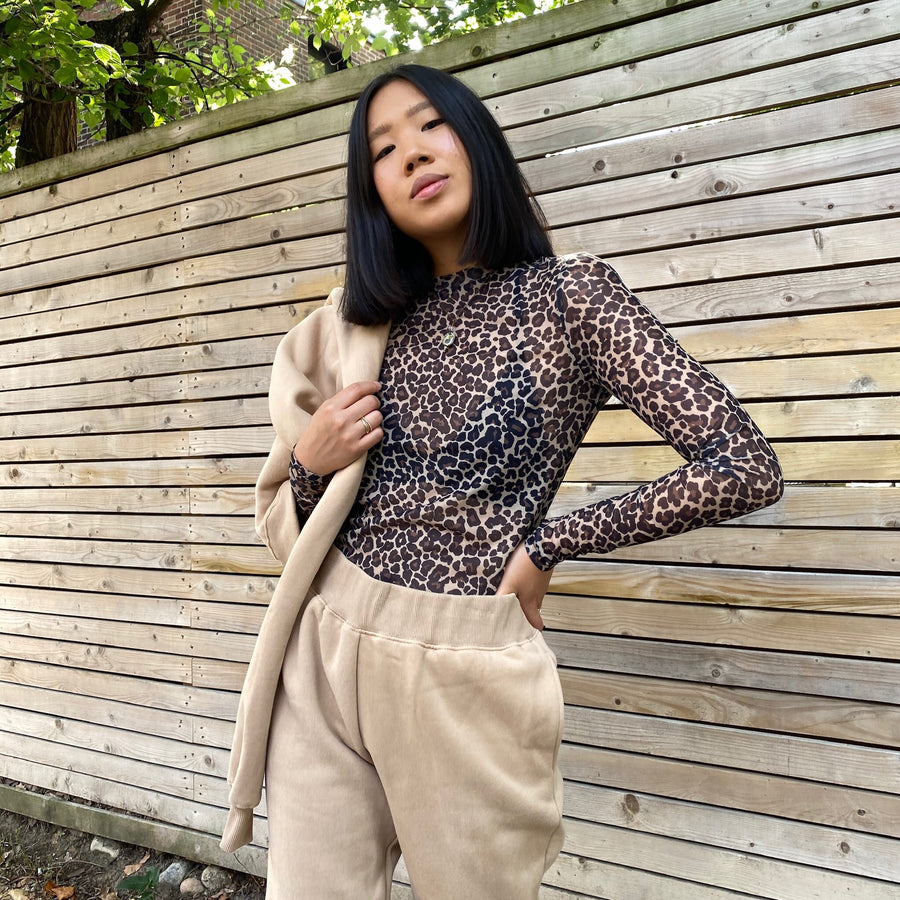 RONY Long Sleeve Mesh Top