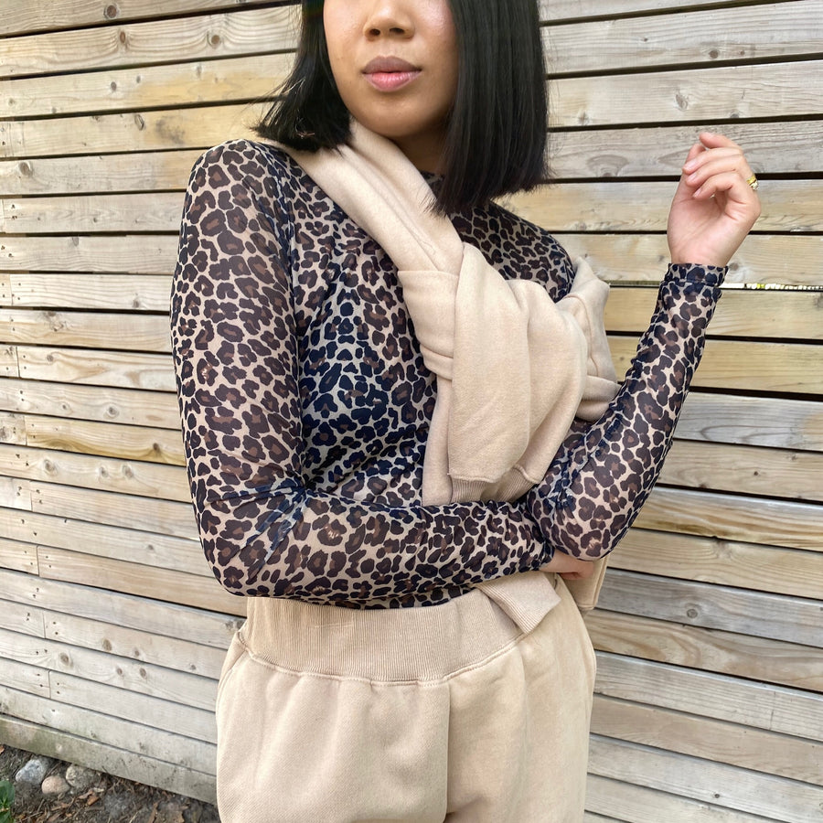 RONY Long Sleeve Mesh Top